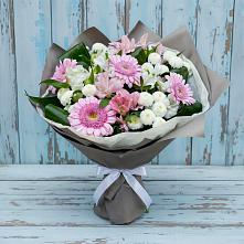 Букет цветов из:  Герберы, Альстромерии и Хризантемы #REPLACE_PRED# Алексеевке Самарской области