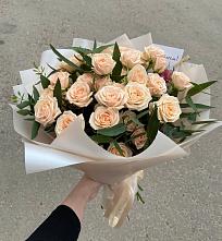 Букет Кремовые розы Латте в Алексеевке Самарской области