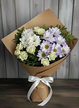 Букет цветов из:  Хризантемы и Розы в Алексеевке Самарской области