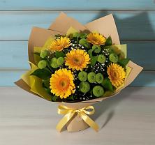 Букет цветов из:  Герберы и Хризантемы #REPLACE_PRED# Алексеевке Самарской области