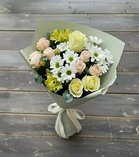 Букет цветов из:  Альстромерии, Розы и Хризантемы #REPLACE_PRED# Алексеевке Самарской области