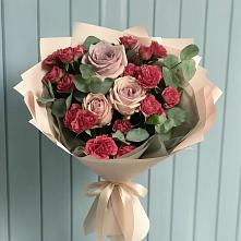 Букет цветов из:  Гвоздики и Розы в Алексеевке Самарской области
