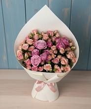 Букет Нежная розовость в Алексеевке Самарской области Букет цветов из:  Розы в Алексеевке Самарской области