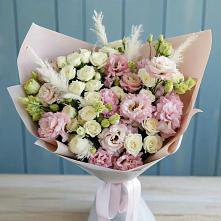 Букет цветов из:  Альстромерии и Розы в Алексеевке Самарской области